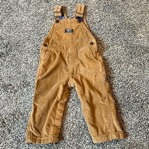 OshKosh Corduroy Flannel Lined Overalls
